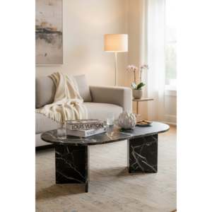 Harmony Tokyo Orta Table Basse Moderne en Marbre - Caractéristique Décorative en Marbre Vert - Product Image 1