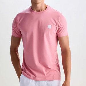 T-shirts pour hommes en coton à col rond, coupe ajustée, anti-rides, respirants et écologiques - Product Image 4