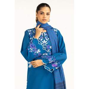 Dupatta de Crepé Teñido con Hilo IPD-44606 - Product Image 1