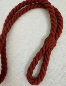 Abrazadera de Cortina de Algodón Color Naranja Quemado - Product Image 3