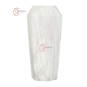 Vases à fleurs en marbre Pot à bougies unique Vase de décoration pour la maison et le jardin Vases de forme ronde de couleur blanche de qualité supérieure au prix le plus bas - Product Image 2