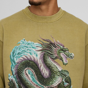 Sudadera de Gran Tamaño de Alta Calidad 100% Algodón para Hombre, Cuello Redondo, Estilo Urbano, para Otoño e Invierno, con Logotipo Frontal Personalizado - Product Image 5