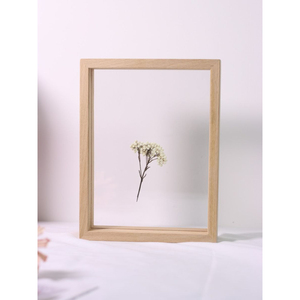 High Quality Solid Wood Floating Transparent Photo Frame T Shaped Stand Modern Desktop Picture <b>Display</b> For Home Office Decor - Product Image 2