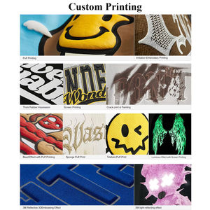 Sudadera con capucha de forro polar 100% algodón de alta calidad para hombre, con cremallera, lavado ácido vintage, efecto desgastado por el sol, estampado 3D personalizado en relieve, peso pesado - Product Image 6