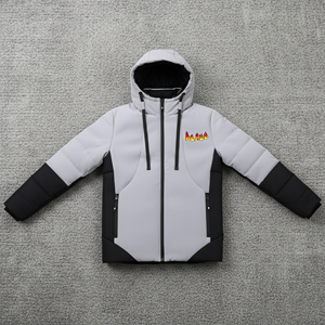 Veste rembourrée à empiècements surpiqués de style hip-hop de grande qualité Veste légère, respirante et à la mode - Product Image 6