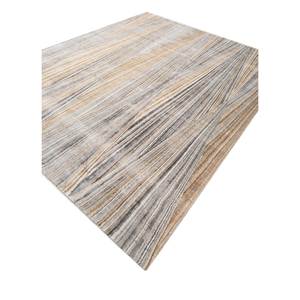 พรมขนสัตว์และไหมถักมือสีเทาและสีดำ รุ่น Free Verse Sla-501 ลายทาง รูปทรงสี่เหลี่ยมผืนผ้า สำหรับห้องโถงในบ้าน ทอแบบแบน - Product Image 2