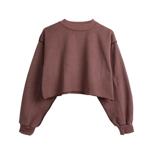 เสื้อฮู้ดครอปผู้หญิงขายส่ง รุ่นฮิตสำหรับฤดูหนาว คุณภาพสูง ผ้าฟลีซ 100% คอตตอน ระบายอากาศได้ดี แห้งเร็ว สไตล์ที่ดีที่สุด - Product Image 6