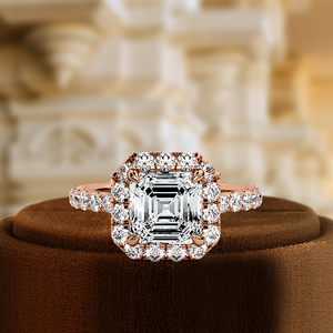 แหวนหมั้นเพชรเลี้ยงในห้องปฏิบัติการ, แหวนเพชรทรงแอสเชอร์ 1 กะรัต, แหวนเพชรรับรองโดย IGI, แหวนทองคำขาว 14K, แหวนแต่งงาน - Product Image 2