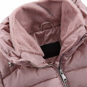 Chaqueta de invierno personalizada de algodón con burbujas ecológica impermeable acolchada de tejido ligero para mujer - Product Image 4