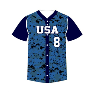 Camisetas de béisbol con botones completos de diseño personalizado OEM 100% tela de malla de poliéster transpirable sublimada impresa opciones de talla grande - Product Image 2