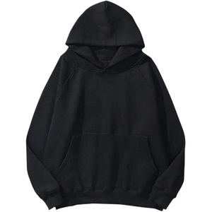 Sudadera con capucha para hombre de talla grande cómoda de Color sólido con cuello redondo y manga larga de algodón 100% superventas - Product Image 1