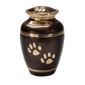 Urne funéraire pour animaux de compagnie en argent pour les cendres Urne funéraire en métal avec motif de patte Urne souvenir moderne - Product Image 5