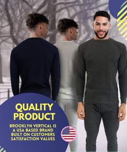 <b>Mens</b> 2-Piece Waffle <b>Thermals</b> Set | Long Sleeve Shirt, Pants | <b>Thermal</b> Base Layer Set for Cold Weather - Product Image 3