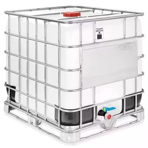 Réservoir d'eau IBC carré en plastique PE de qualité alimentaire avec cage en acier Nouveau design pour un stockage pratique - Product Image 1