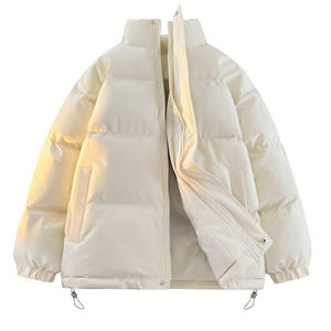 2026 Bestselling Men's Winter <b>Waterproof</b> Eco-Friendly Puffer <b>Jacket</b> with Turtleneck Collar <b>Padded</b> Front Logo Polyester Material - Product Image 1