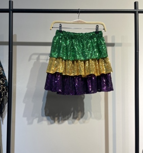 Falda de Mardi Gras de lentejuelas - Product Image 6