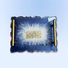Plateau de service en résine de meilleure qualité nouveau design et plateau de service en résine artisanal de taille personnalisée - Product Image 1