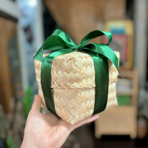 Unique BAMBOO <b>BASKETS</b> Rustic Style for Gift Packaging & Seasonal Decor Wedding with Bow for Elegant Wedding Gifts - Product Image 6