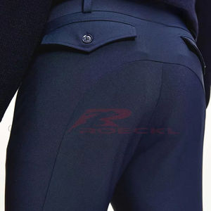 Pantalones de hombre personalizados proveedor al por mayor elegantes pantalones delgados pantalones de montar ecuestre tela transpirable desgaste duradero fábrica - Product Image 1