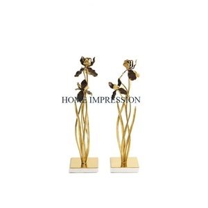 Antique Silver Flower Shape Metal <b>Candle</b> Holders Superior Quality <b>Large</b> Size Metal Handmade Unique Candlestick Holders in India - Product Image 3