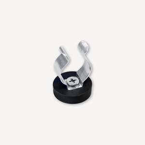 Sistema magnetico gommato Ø22x32mm con clip di fissaggio - Product Image 1