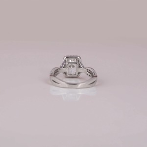 Bague de fiançailles en diamant de laboratoire, taille radiant, avec halo, pour femme, bijoux de mariage, cadeau d'anniversaire - Product Image 2