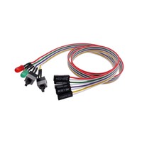 Cable de Encendido para PC ATX, Cable de Botón de Encendido/Apagado para Computadora con Malla de Protección y Revestimiento de PVC para Pruebas y Reparación de Placas Base OEM