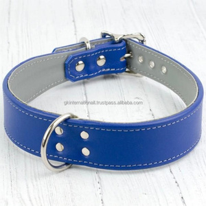 Collar de cuero suave y ligero para perro, accesorio acolchado, grueso y ancho, hecho a mano, fuerte, con remaches de hebilla antioxidante, anillo D - Product Image 6