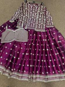 Recién llegado Georgette adornado con hermoso brillo Faux Georgette Secuencia Bordado Trabajo Lehenga Choli con Dupatta - Product Image 5