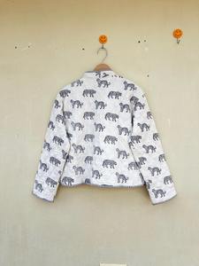 Veste de style kimono animalier, faite à la main, imprimée au bloc, en coton indien, vêtements pour femmes, toutes saisons - Product Image 6