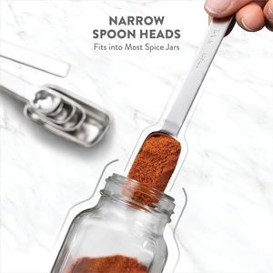 7-Piece Premium Stainless Steel <b>Measuring</b> <b>Spoons</b> Set - Product Image 2