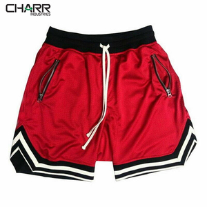 Pantalones cortos de baloncesto para hombre, Shorts largos de baloncesto a la moda, personalizados por sublimación, con bolsillos y cremallera - Product Image 5