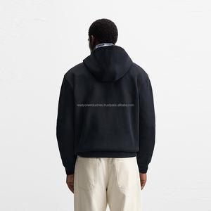 Sweats à capuche de survêtement avec logo personnalisé unisexe vente en gros sweat-shirt imprimé uni en relief pour hommes saison d'hiver - Product Image 6