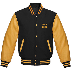 Varsity Jacket OEM Streetwear Baseball Letterman Jacket Laine Cuir College Bomber Surdimensionné Vintage Jacket avec Chenille Patch - Product Image 1
