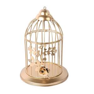 กรงสัตว์เลี้ยงแบบตกแต่งสีทองสไตล์คลาสสิกสำหรับเทศกาลของขวัญตกแต่งบ้านในราคาโรงงาน - Product Image 6