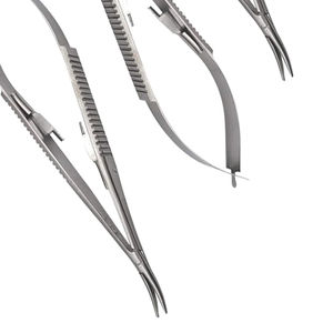 Portaagujas Castroviejo Profesional para Microcirugía, Curvo, de Acero Inoxidable, Pinzas para Atar Suturas, Juego de Instrumentos Reutilizables - Product Image 3