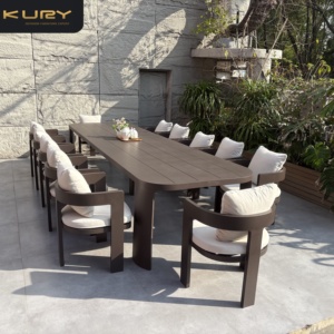 <span class=keywords><strong>Set</strong></span> <span class=keywords><strong>da</strong></span> Giardino Moderno, Tavolo e Sedie <span class=keywords><strong>da</strong></span> <span class=keywords><strong>Esterno</strong></span> in Alluminio, 12 Pezzi - Product Image 3