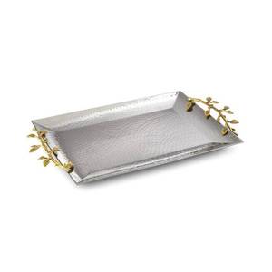 Rectangle Forme Hôtel Alimentaire Plateau De Service Cuisine Et Table Dessert Plateau De Service Couleur Argent Vaisselle Plat - Product Image 3