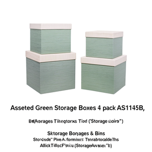 Assorted Green <b>Storage</b> <b>Boxes</b> 4-Pack AS1145B - Product Image 2