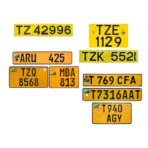 Placas de matrícula de coche reflectantes sublimación en relieve personalizadas de Tanzania - Product Image 1