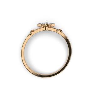 14K oro amarillo sólido banda de compromiso laboratorio creado VS1 claridad F Color diamante chapado en oro joyería para ella para hacer regalo - Product Image 3