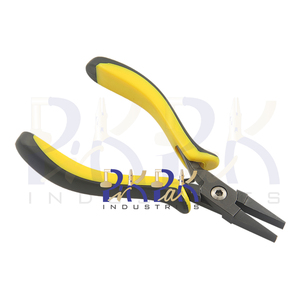 120mm Black Yellow Lap Joint Crimping <b>Fishing</b> OEM Customizable Flat Nose Precision Pliers Smooth Ergo Handles Black Circlip - Product Image 5