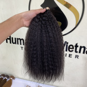 Extensions de cheveux 100% naturels Remy vierges, # 1B, cuticule alignée, haute qualité - Product Image 3