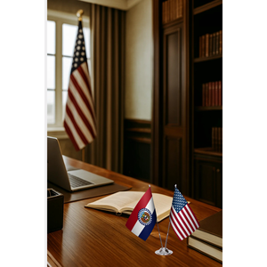 Missouri et États-Unis Ensemble de drapeaux de bureau - Product Image 3