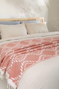 Serviette de plage et couverture XL en coton biologique turc 100% jacquard, lavable en machine, super douce, ultra absorbante - Product Image 5