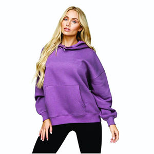 Conjunto de Sudadera con Capucha y Pantalones Deportivos Unisex de Cuello Alto con Cierre, 100% Algodón Transpirable y Antipilling, Talla Grande para Mujer - Product Image 1