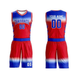 Tenues de basketball personnalisées réversibles sans manches en tissu mesh respirant, antibactériennes, séchage rapide, noms personnalisés, été - Product Image 1