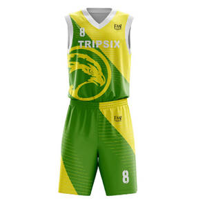 Ropa de entrenamiento de baloncesto transpirable de poliéster 100%, pantalones cortos estampados de buena calidad con conjuntos de uniformes de etiqueta privada - Product Image 2