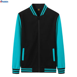 BOBBIN INDUSTRIES. Veste universitaire d'hiver pour homme BI-06, col montant en laine de mouton, broderie de haute qualité, 380g Polyester/Coton/Laine Plus - Product Image 3