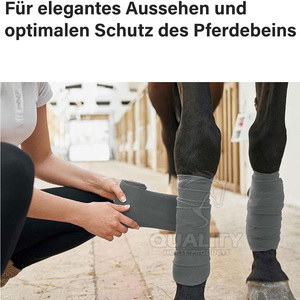 Bandages de cheval réglables pour la performance et la récupération Bandages de cheval en coton et néoprène doux - Product Image 2